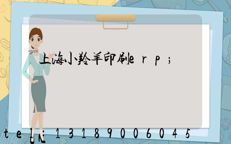 上海小羚羊印刷erp
