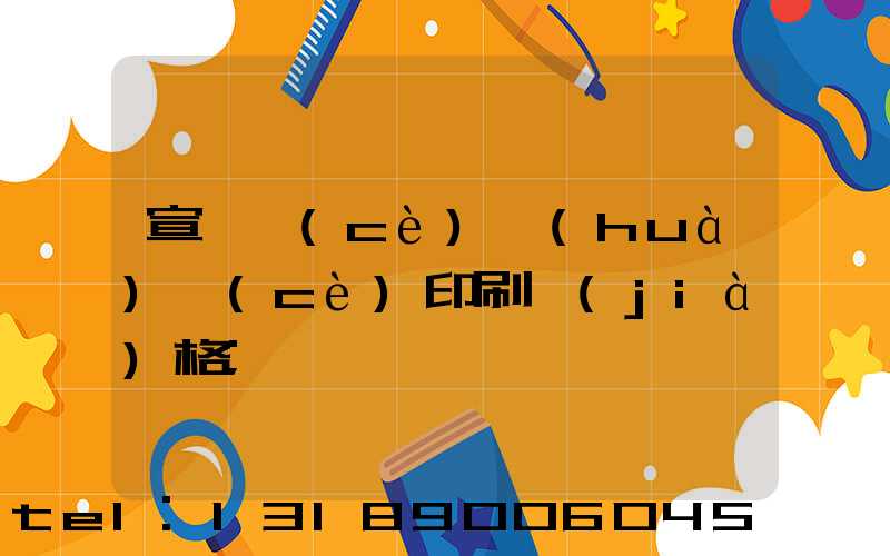 宣傳冊(cè)畫(huà)冊(cè)印刷價(jià)格