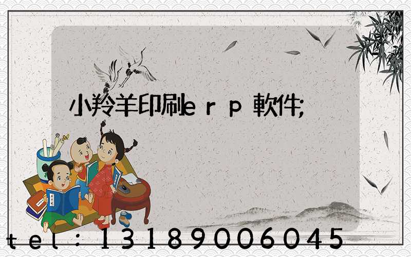 小羚羊印刷erp軟件