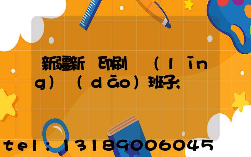 新疆新華印刷廠領(lǐng)導(dǎo)班子