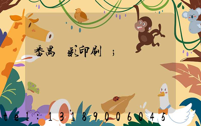 番禺藝彩印刷廠