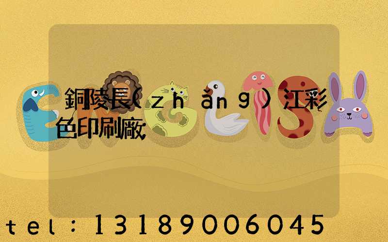 銅陵長(zhǎng)江彩色印刷廠